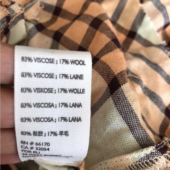 NWT Free People Peach Tree Plaid Peplum Raw Button Boho Tunic - Picture 5 of 6